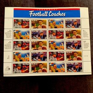 Football Coaches Collector’s Stamps